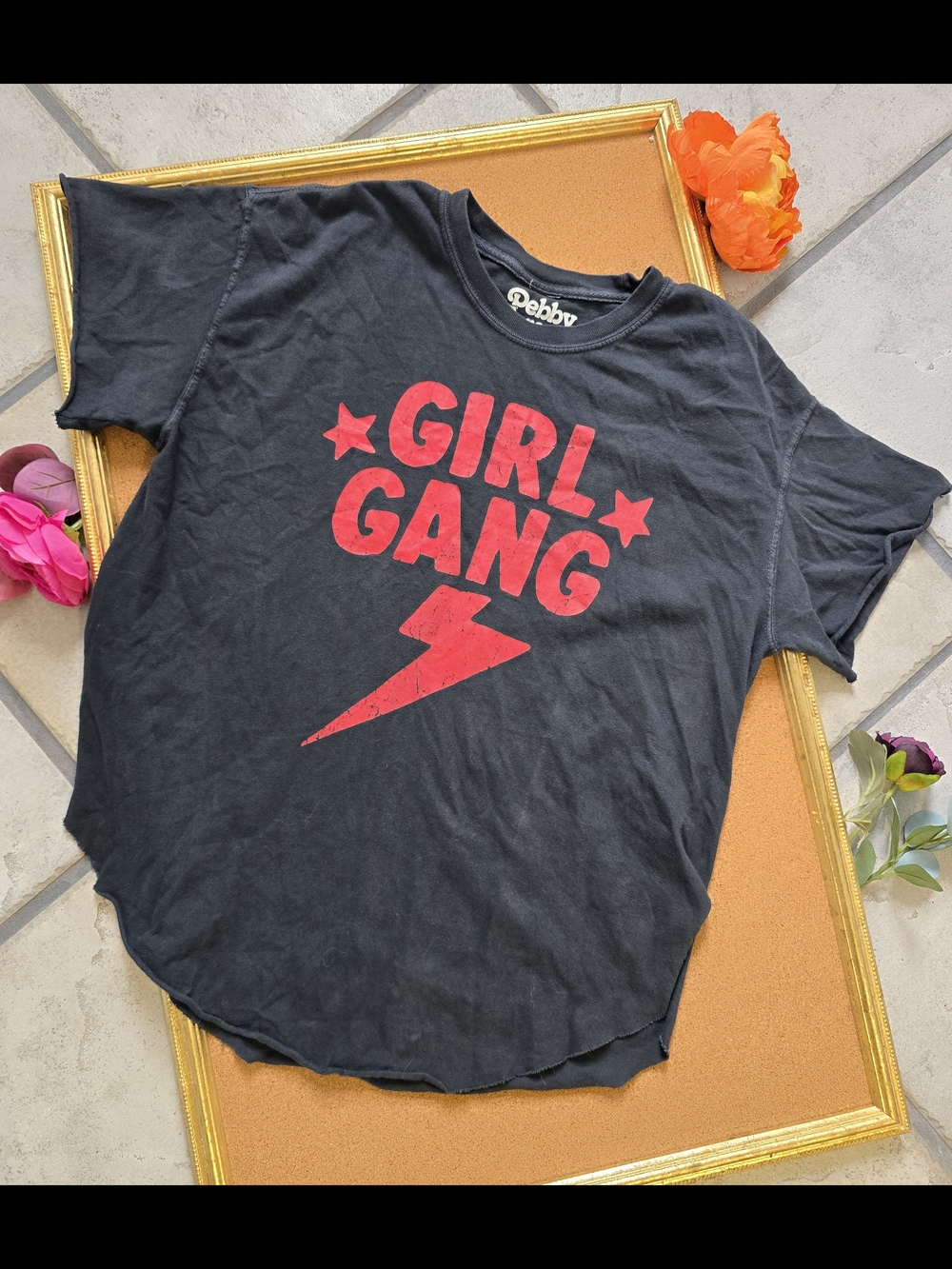 Pebby Forevee - Black "Girl Gang" Graphic Tee